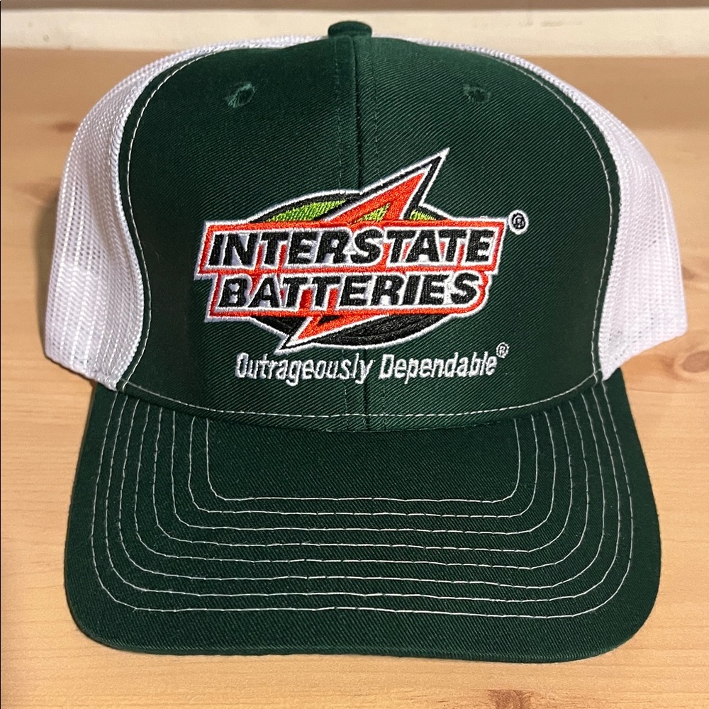 Interstate Batteries Green and White Cap